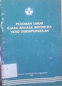 Image of Pedoman Umum Ejaan Bahasa Indonesia Yang disempurnakan